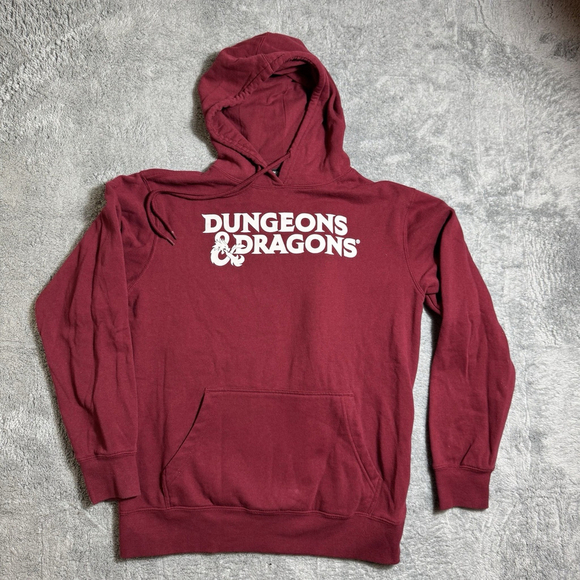 Hasbro Men's Dungeons & Dragons Hooded Sweatshirt, Red Burgundy Size Medium - Picture 1 of 5